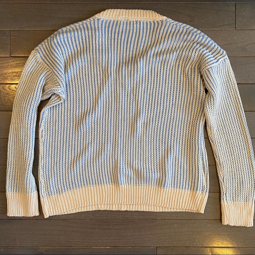 Sage the Label Blue and Cream Pullover Sweater - Picture 6 of 7
